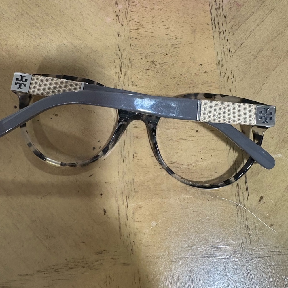 Tory Burch Animal Print Glasses with Gray Arms